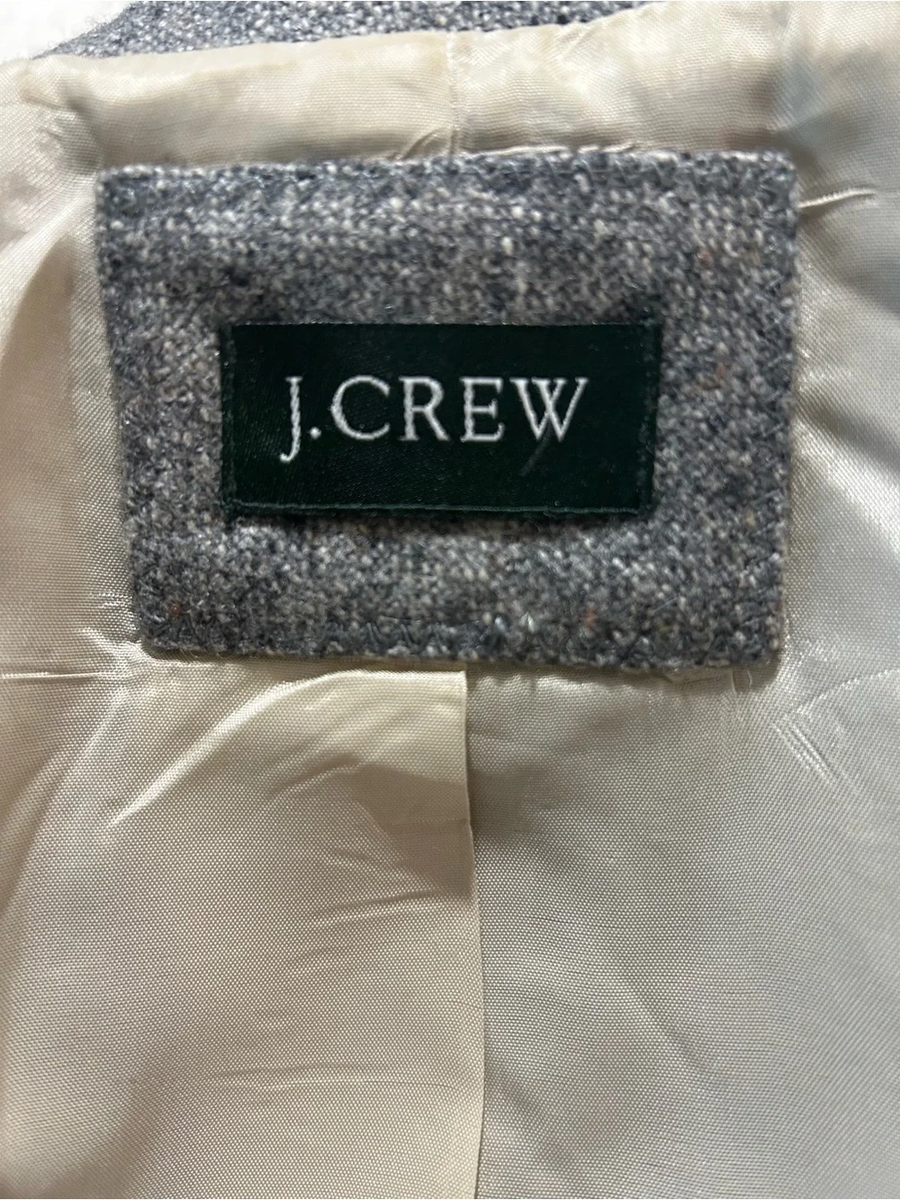 J. Crew Heather Gray Tweed Two-Button Schoolboy Blazer S (2-4)